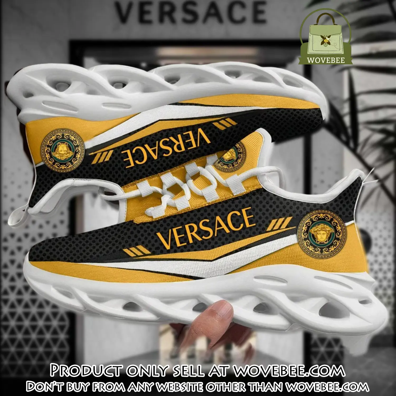 Versace medusa yellow max soul shoes luxury brand gifts for men women wvb5916527